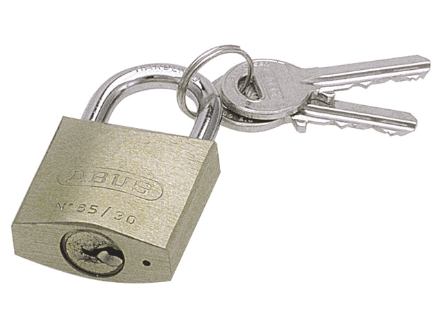 Abus, Hængelås med Messingkrop og Hærdet Stålbøjle, 123456 – Størrelse: 30mm, 6 Stk