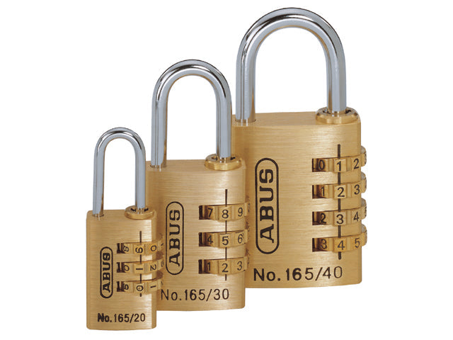 ABUS, Kombinationslås i Messing med Hærdet Stål, 3-6 Kodecifre, Rustfri – Størrelse: 40mm