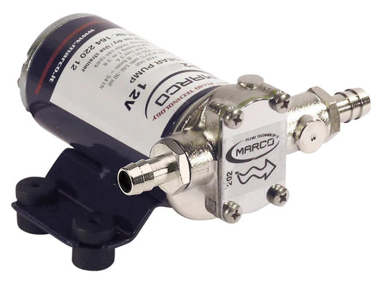 Marco, Dieselpump UP2, 12V, Självsugande, Nickelpläterad mässing, Rostfritt stål