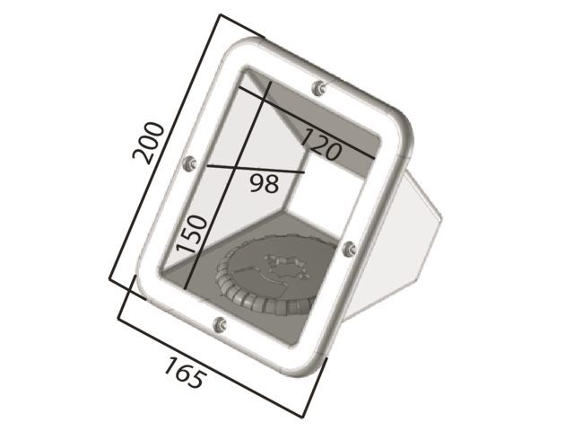 Trem, Gradino infälld låda, Vit RAL 9003 (1 st.)