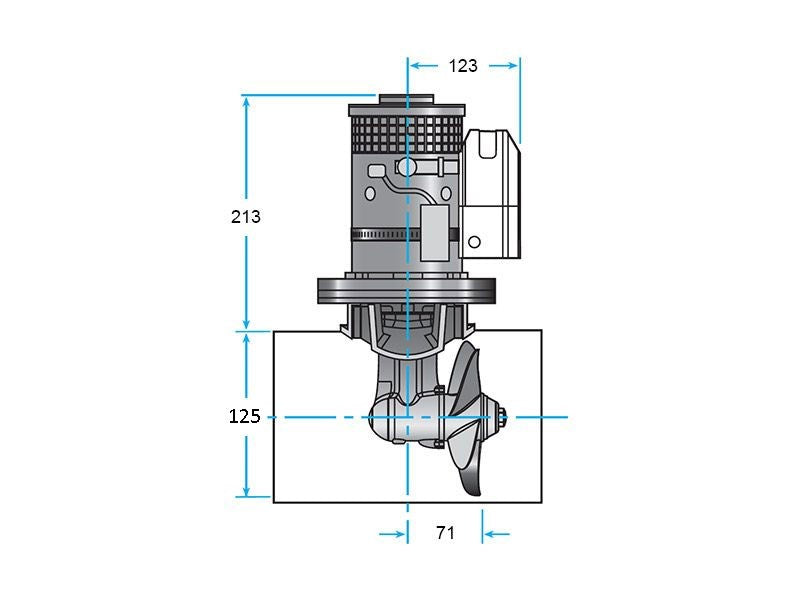 Lewmar, Tunnel Thruster 591251 125TT 2,0 kW 12V