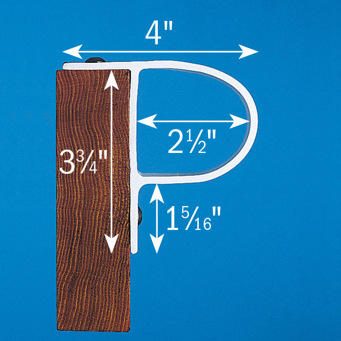 Dockning, Dockprofil P-profil vit 2,4 m