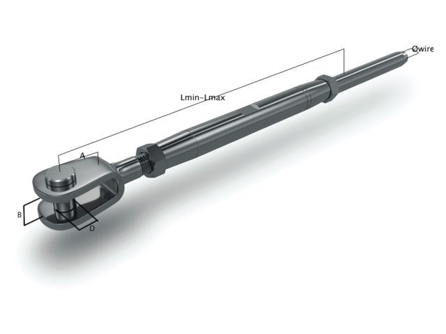 Spanner gaffel-terminal m14 7mm