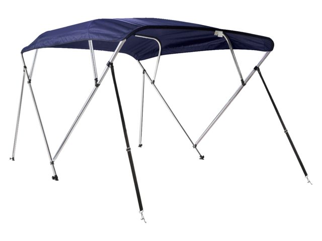 Talamex, Biminitop Deluxe 4 Buer, Marineblå, 600D Polyester, 25 mm Aluminium – Størrelse: 240x200-213x137 cm