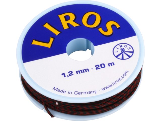 Optisail 1,2mm Zwart/Rood 20m