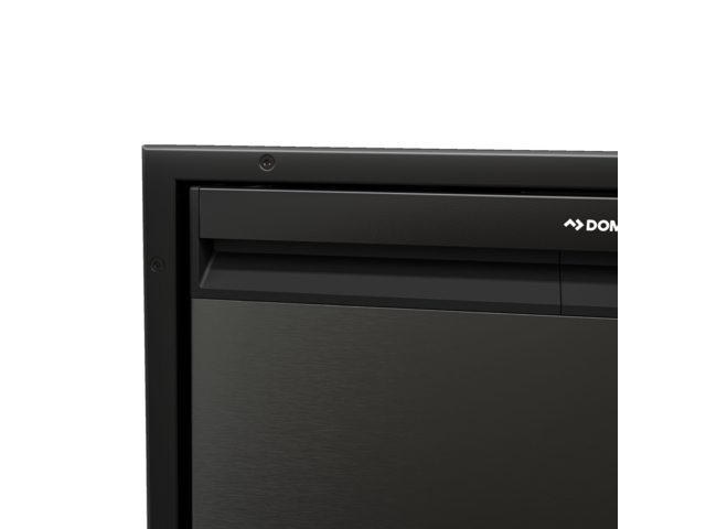 Universeel inbouwframe zwart rvs NRX80