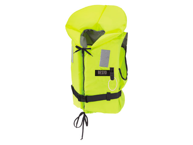 Besto, Redningsvest Børn, ISO EN 20471, 100 N, Gul – Størrelse: SMÅBØRN 15-20 kg