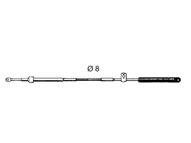 Ultraflex, MACH5 Kabel, 95 mm til Mercury/Mariner, Høj arbejdsbelastning – Størrelse: 6,10 M