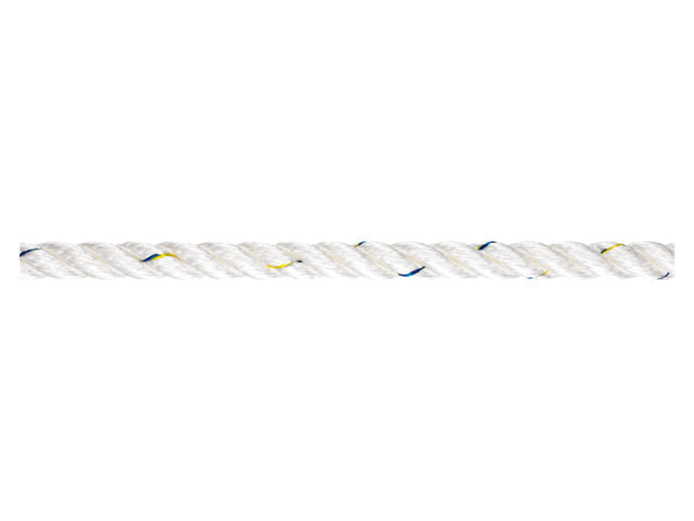 Talamex by Liros, Tiptolon 3-slået Nylon Ankerline, Hvid, Synkende – Størrelse: 14mm