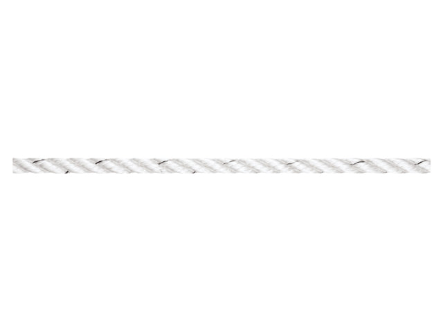 Talamex by Liros, Tiptolest Ligline 3-Slået Polyester, Hvid med Sort Markering – Størrelse: 10mm