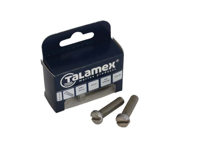 Talamex, Pan-Hovedbolt AISI 316, Rustfrit Stål, 589081 – Størrelse: M4x50, 6 Stk