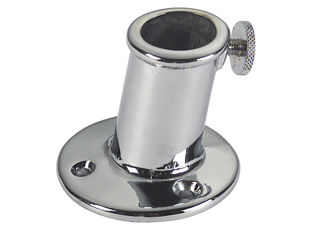 Talamex, Messingforkromet Flagstangsholder med Skrue, 1stk – Størrelse: 16mm
