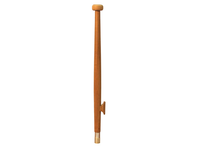 Eude, Teaktræsflagstang med Teak-klamp og Rustfrit Stålhus, 589081 – Størrelse: 90cm