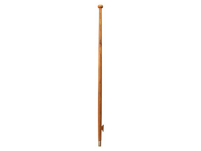 Eude, Teaktræsflagstang med Teak-klamp og Rustfrit Stålhus, 589081 – Størrelse: 125cm