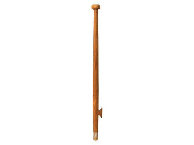 Eude, Teaktræsflagstang med Teak-klamp og Rustfrit Stålhus, 589081 – Størrelse: 60cm