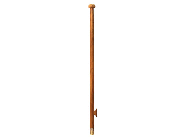 Eude, Teaktræsflagstang med Teak-klamp og Rustfrit Stålhus, 589081 – Størrelse: 90cm