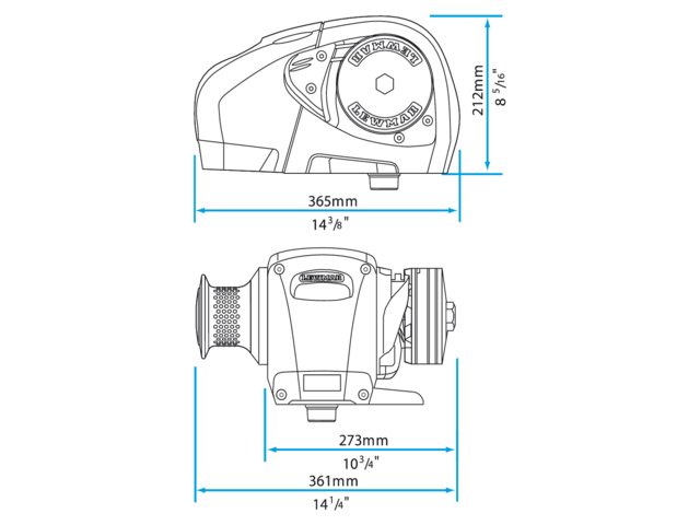 Lewmar, H2 Kun Gypsy, 12 V – Størrelse: 10mm