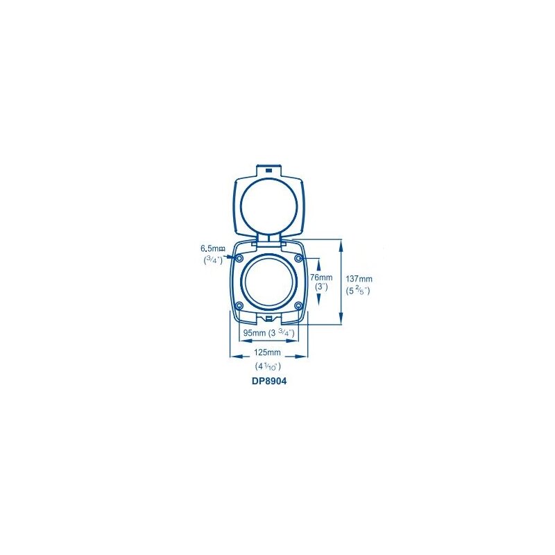 Whale, Dp8904 Däcksfästeset för handlänspump, plast
